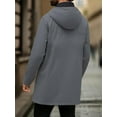 thumbnail image 6 of Men's Casual Fashion Windbreaker Coat-Lightweight Mid-Length Jacket with Adjustable Hood & Two Large Pockets, 6 of 6