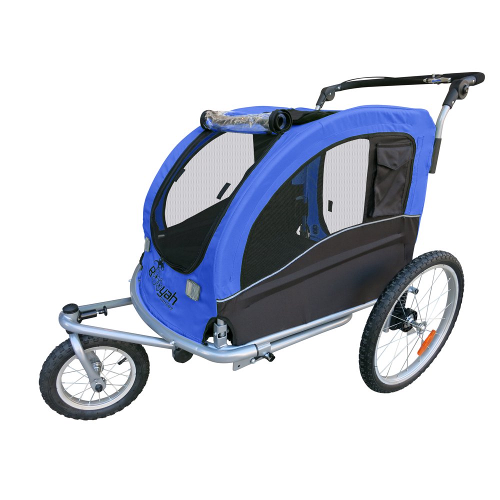 Booyah Large Pet Stroller and Trailer Blue