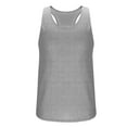 thumbnail image 4 of Wyobmus Mens Racerback Tank Tops Solid Color Workout A-Shirt Tanks Casual Loose Fit Sleeveless Gym Fitness Shirts M-3X Gray, 4 of 6