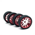 thumbnail image 2 of Vogacara 4 piezas 1/28 Control remoto Racing Tire Ruedas Llantas Neumáticos Suministros Reemplazo para WLtoys k969 k979 k989 k999 p929 Kits de construcción modelo rojo Vogacara FN009858-02, 2 of 6
