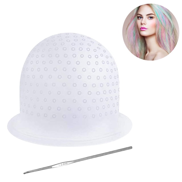 Gorro de silicona para resaltar el ganchillo, gorro de silicona reutilizable para teñir el cabello, gorro de silicona para teñir el cabello profesional, herramientas de peinado para mujeres y niñas76