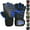 Blue, variant on Weightlifting Gloves with Integrated Wrist Wrap Support Half Finger Body Building Gym Glove Green X-Large
