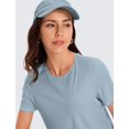 thumbnail image 3 of Remera CRZ YOGA de Algodón Pima Cuello Redondo Suave Azul M, 3 of 4
