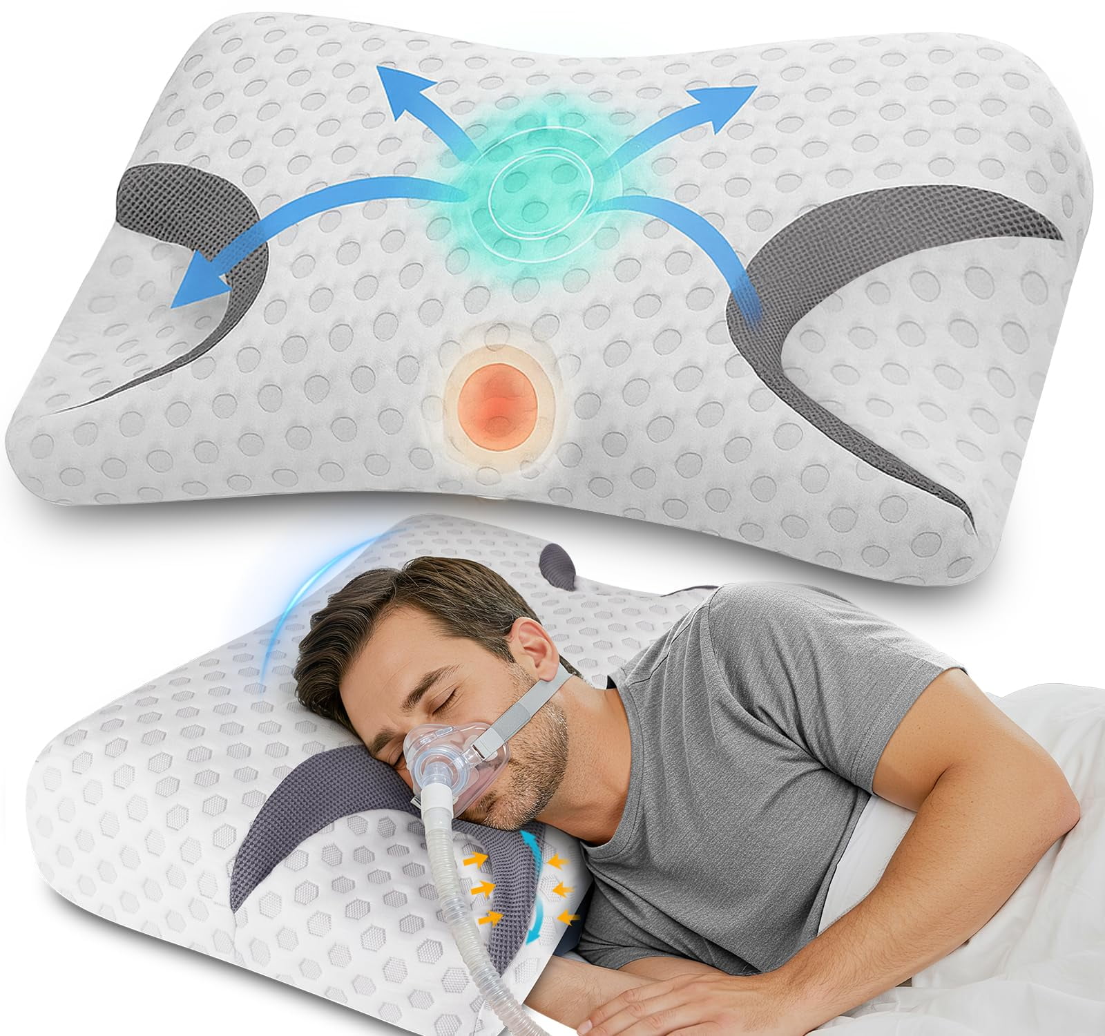 HDMCA CPAP Contour Pillow 無呼吸　シーパップ専用 Amazon.com: Contour CPAPMax 3-in-1 Adjustable CPAP Comfort