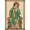 thumbnail image 2 of The Virgin And Child. After 13Th Century Illuminated Manuscript By Artist Matthew Paris C 1200 - 1259. Print, 2 of 4