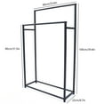 thumbnail image 3 of MONIPA 2-Tier Freestanding Towel Rack Metal Towel Bar Bathroom Black Tall Towel Stand, 3 of 12