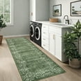 thumbnail image 2 of HOMERRY Runner Rug 2' x 6' Washable Modern Floral Hallway Runner Carpet for Doorway Bedside, Green, 2 of 7