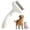 Ivory white, variant on Summer shedding solution! Dual-sided deshedding rake removes tangles & loose fur for cats & dogs. Cooler pet in hot season