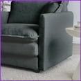 thumbnail image 4 of Mid-Century Modern 3-Seater Gray Chenille Sofa with 5 Pillows - Sturdy Solid Wood Frame for Living Room, 4 of 10