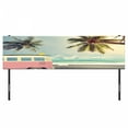 thumbnail image 3 of Surf Headboard, Minivan the Beach Retro Inspired Vacation Clouds in Summer Sky Honeymoon Destination, Upholstered Decorative Metal Bed Headboard with Memory Foam, King Size, Multicolor, by Ambesonne, 3 of 4