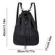 thumbnail image 3 of Bolsa De Hombro Mochila de moda de nylon Bolso de compras de malla con cordón de gran capacidad (negro), 3 of 8