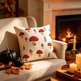 thumbnail image 6 of Linen Embroidery Throw Pillow Cover Red Spotted Leaf Decorative Cushion Case Fall Pillowcase for Sofa Couch 18x18 by OVFUIZ, 6 of 6