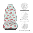 thumbnail image 4 of Wukai Watermelon Full Set Car Seat Covers with Soft Padding Universal Auto Front Seats Protector and Cushion Mat, 4 of 5