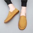 thumbnail image 5 of Mens Anti Slip Driving Shoes Leather Loafers Casual Fashion Leather Shoes Comfortable Soft Walking Shoes Yellow 6.5 US, 5 of 7