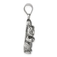 thumbnail image 2 of Auriga Fine Jewelry 925 Sterling Silver Antiqued Squirrel Charm for Women (L - 24mm, W - 10mm), 2 of 6