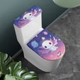 thumbnail image 2 of HELLHERO Salamander and Starry Sky Pack of 2 Elastic Edge Toilet Seat Lid Cover Set with Elastic Bottom for Universal, 2 of 7