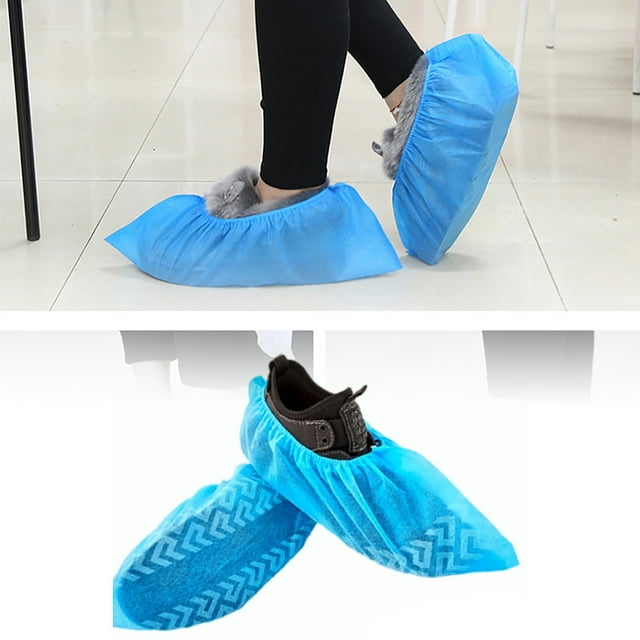 Durable Disposable Non-Woven Shoe Covers Breathable Indoor Outdoor Protective Slippers For All 100PCS