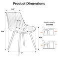 thumbnail image 4 of SUDICA Black PU Leather Dining Chairs Set of 2, Upholstered Accent Chairs with Metal Legs for Dining Room, 4 of 7