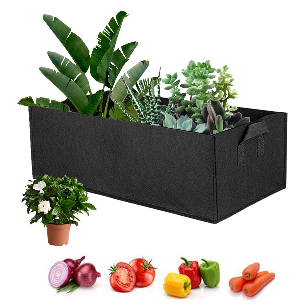 Miuline 1/5PCS Rectangle Planter Grow Bag Large Fabric