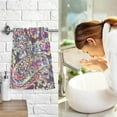 thumbnail image 7 of SKYSONIC Watercolor Paisley Hand Towels 2 PCS, Cotton Bath Towel for Drying Face Hands Body ,Absorbent Lightweight Towels for Bathroom Ktichen Travel Gym, 16"x28", 7 of 7