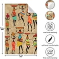 thumbnail image 5 of Retro African Women Tea Towels Set of 1 Ethnic Colorful Kitchen Dish Cloth with Hanging Loop, 18"x28"Lint-Free Absorbent Towel for Kitchen Drying Wiping and Cleaning, 5 of 7