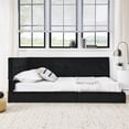 thumbnail image 4 of Full Size Upholstered Tufted Bed Frame, Sofa Daybed Frame with Comfortable Backrest and Armrests, Full Size Bed for Bedroom, Living Room, Velvet, 4 of 8
