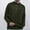 #470-Army Green, variant on Men's Casual Loose Fit Long Sleeve Shirt, Solid Color Fashionable Button-Detailed Stand Collar with Pocket, for Urban Outdoor Daily Wear,Plus Size