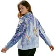 thumbnail image 3 of DISNIMO Hummingbird Flower Printed Sweatshirts for Women Trendy Outwear Long Sleeve Jackets Fall Winter Clothes, 3XL, 3 of 7