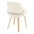 thumbnail image 6 of LumiSource Natural Wood, Cream Fabric Fabrico Chair - Set of 2, 6 of 8