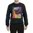thumbnail image 3 of Funny Neon Pug | Dean Russo Art Animal Lover Unisex Crewneck Sweatshirt, Black, 5X-Large, 3 of 6