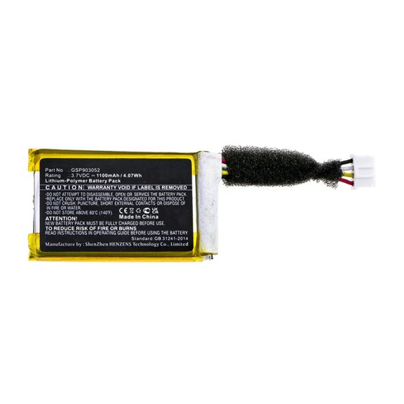 Batteries N Accessories BNA-WB-P12814 Speaker Battery - Li-Pol, 3.7V, 1100mAh, Ultra High Capacity - Replacement for JBL GSP903052 Battery