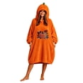 thumbnail image 2 of LEKWK Blanket Hoodies for Women Cute Pumpkin Costume Novelty Graphic Fleece Halloween Costume Soft Comfy Fall Winter Sleepwear Loungewear, 2 of 5