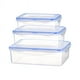 thumbnail image 4 of Juego de recipientes de plástico para almacenar alimentos con tapas, no tóxicos, tapas sin BPA, 4 of 5