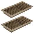 thumbnail image 1 of Uxcell Registro de Piso de 12 x 6 Pulgadas, 2pcs Cubierta de Ventilación de Aire de Alta Resistencia, Rejillas de Piso Ajustables, Marrón, 1 of 5