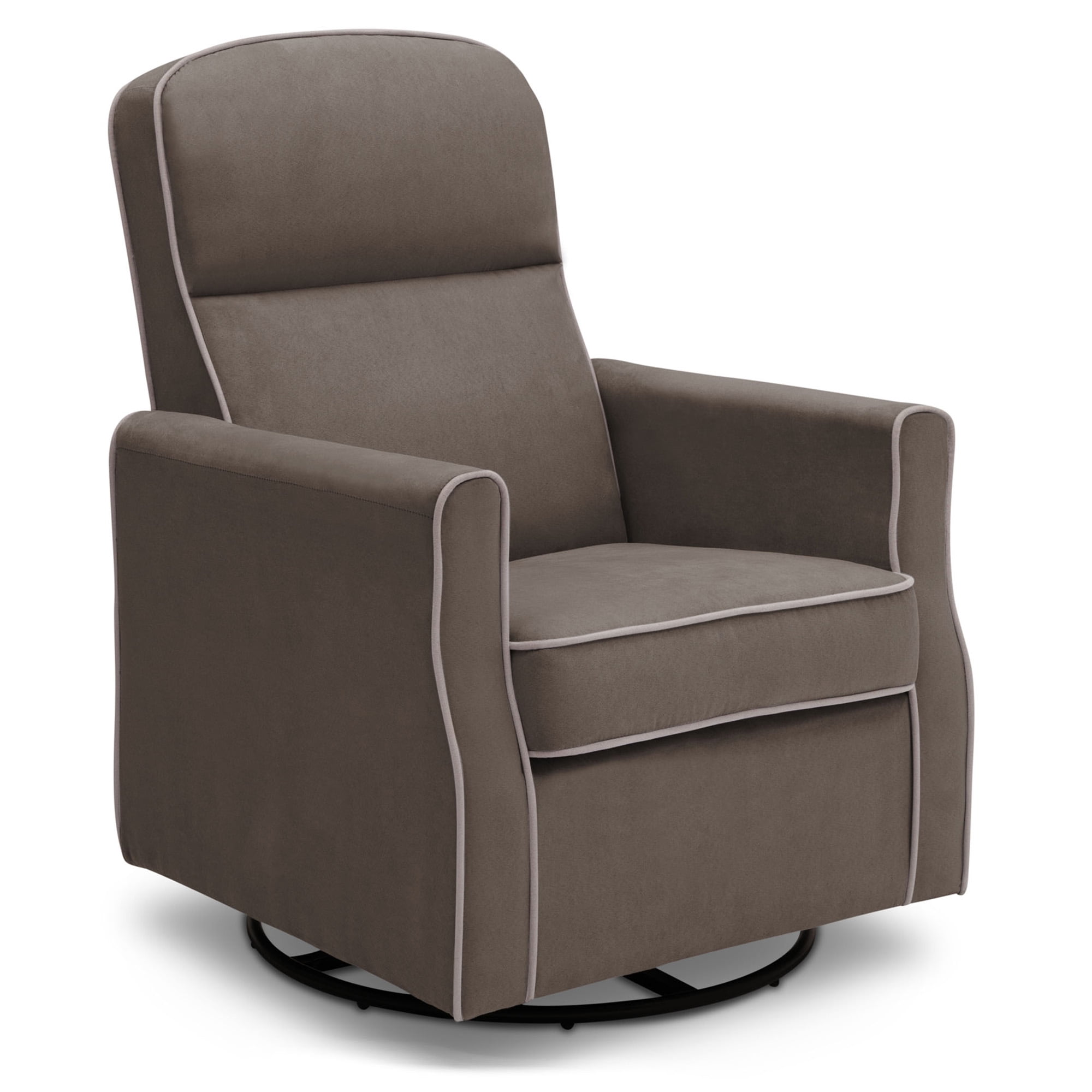 Delta Children Clair SLIM Nursery Glider Swivel Rocker Chair, Graphite