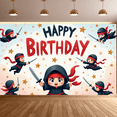 thumbnail image 5 of Yatrandify Ninja Theme Birthday Banner Cartoon Character Kids Party Decor for Children Celebration Birthday Party Indoor Event, 5 of 7
