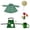 A004- Green, variant on 4 Pack, Porch Goose Outfits, 23 Inch Gardener Goose Clothes, Yellow Checked Gardening Set, Halloween Outdoor Decorations for Seasonal Porch Display, Yellow