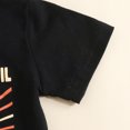 thumbnail image 3 of Vedolay Boys Short Sets Toddler Boy Summer Clothes Outfits Little Kids Short Sleeve Funny Letter Print T-Shirt Camo Shorts Clothing Set,Black 18-24 Months, 3 of 5