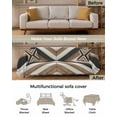 thumbnail image 3 of Aztec Sofa Couch Covers for 3 Cushion Couch,Washable L Shape Sectional Sofa Covers for Loverseat/Pet,Southwestern Brown Historical Traditional Indian Tribe Slipcover Throw Blanket Futon Cover 71x134, 3 of 8