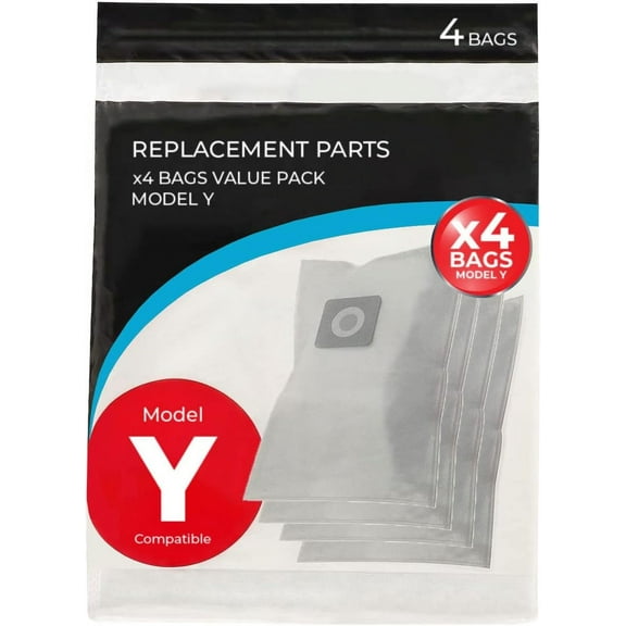 Replacement Part For Hoover WindTunnel Y HEPA Pleated Vacuum Filter Bags 4 pack AH10040 902419001