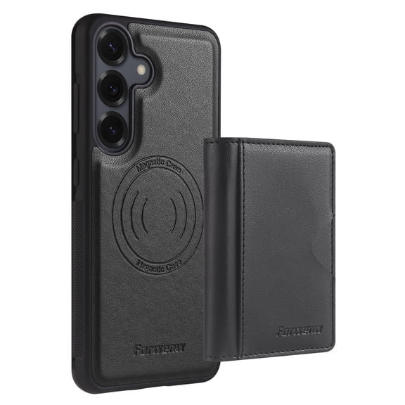 Premium Wallet Case for Samsung Galaxy A17 5G, PU Leather TPU Cover with Magnetic Detachable Card Holder Kickstand Rugged Shockproof Protective Phone Case for Samsung Galaxy A17 5G, Black