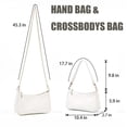 thumbnail image 2 of VODIU Bolsos de mano con 2 correas extraíbles y cierre de cremallera, bolsos cruzados, bolso de hombro para mujer, 2 of 5