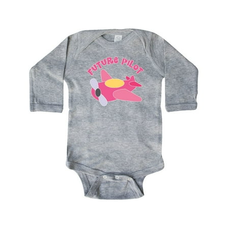 

Inktastic Future Pilot Gift Baby Girl Long Sleeve Bodysuit