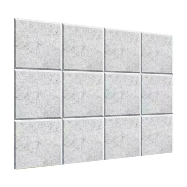 12x Paneles acústicos Paneles de pared Tratamiento acústico autoadhesivo único y elegante que absorbe el sonido para estudio, dormitorio, oficina , gris no pegajoso