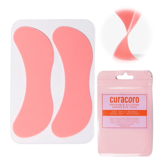 Curacoro Almohadillas reutilizables para los ojos, parches de silicona debajo de los ojos, cubierta para levantar pestañas, extensión de pestañas | Almohadillas suaves para pieles sensibles durante la