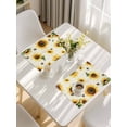 thumbnail image 5 of Yellow Sunflowers Bees Placemats Set of 12, Summer Country Floral Rustic Placemats for Dining Table, Place Mats for Kitchen Tabletop, Waterproof Wipeable Dining Table Mats Set, 5 of 9