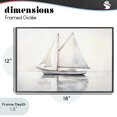 thumbnail image 4 of Stupell Industries Tropical Neutral Sailboat Reflection Black Framed Giclee Art, 18 x 12, by Petals Prints Design, 4 of 8