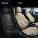 thumbnail image 3 of Fundas para Asientos de Auto CAROMOP Espuma Gruesa 3D Cuero PU Beige, 3 of 9