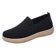 thumbnail image 3 of IEMIEMIEM Orthopedic Shoes for Women Arch Support Sneakers Lightweight Non Slip Slip on House Shoes Knitted Mesh Stretch Comfort 2026 Foam Shoes Black 7 Wide, 3 of 7