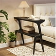thumbnail image 4 of Fnova Table d'Extrémité Étroite Tables d'Appoint Modernes Table de Canapé en Bois avec Tablette de Rangement, Table de Chevet Style Ferme, Assemblage Facile, Table d'Angle, Table à Boissons pour Salon, Chambre, Table de Nuit, 4 of 15
